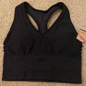 NEW, black sports bra from PINK!